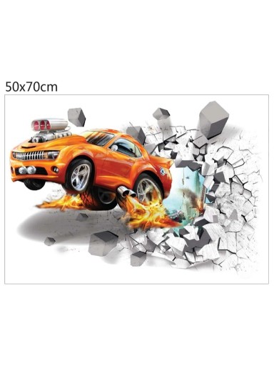 Zdjęcie oferty: Naklejka  3D auto na ścianę -pokój dziecięcy