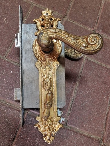 Zdjęcie oferty: Komplet szyld okucie zamek klucz klamka do drzwi 