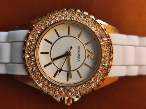 Zdjęcie oferty: Złoty zegarek kryształki Sekonda  Japan nowa bate 
