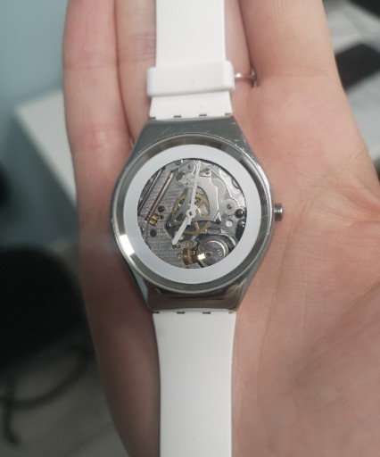 Zdjęcie oferty: Zegarek swatch skin irony srebrny biały