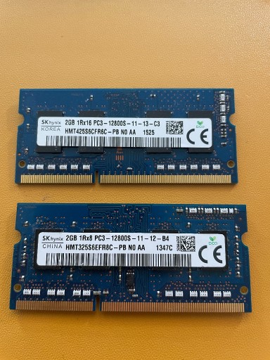 Zdjęcie oferty: Pamięć RAM DDR3 2x2GB Hynix 4GB 