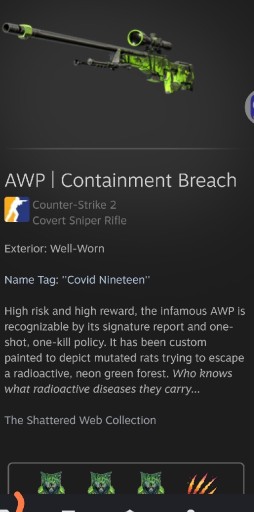 Zdjęcie oferty: AWP Containment breach CS GO skin