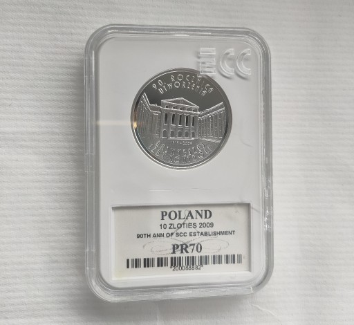 Zdjęcie oferty: 2009 10zł NIK z hologramem grading PR70