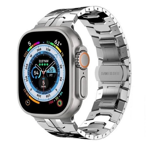 Zdjęcie oferty: Bransoleta Tytanowa do Apple Watch 44/45/49 Silver