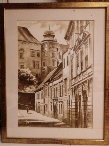 Zdjęcie oferty: 2 akwarele Kraków ok.1955 rok Rajewski