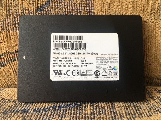 Zdjęcie oferty: Dysk SSD Samsung PM863a 240GB 2,5" 