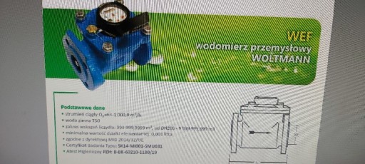 Zdjęcie oferty: Wodomierz przemysłowy EFN Woltmann dn 150 Ecomess