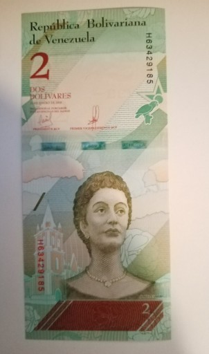 Zdjęcie oferty: Banknot 2 bolivary - Wenezuela 
