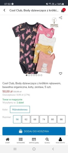 Zdjęcie oferty: Nowe body ze smyka r.62