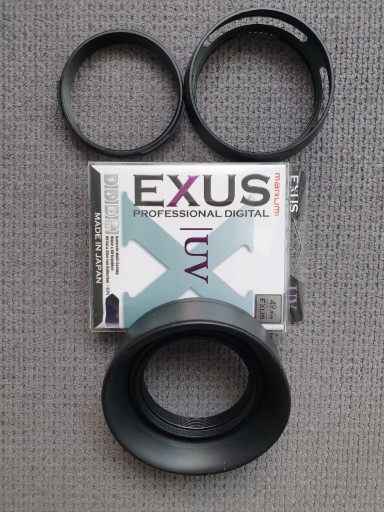 Zdjęcie oferty: Marumi Exus UV 49mm, adapter, osłona przeciwsłon.