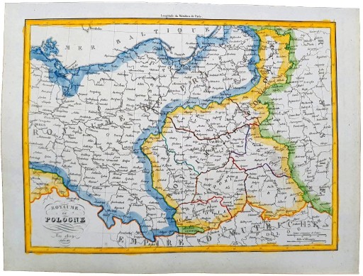 Zdjęcie oferty: Mapa Królestwa Polskiego z 1829 r.