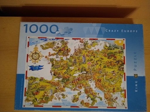 Zdjęcie oferty: Puzzle 1000 elementów Crazy Europe King puzzle 