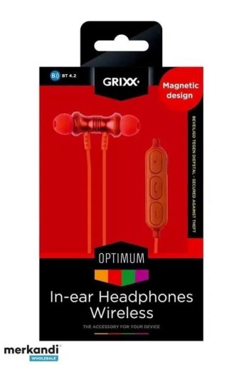 Zdjęcie oferty: Słuchawki bezprzewodowe douszne Grixx czerwone