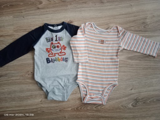 Zdjęcie oferty: 2 x Body długi rękaw Carter's rozm. 80