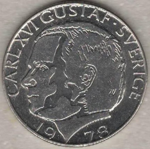 Zdjęcie oferty: Szwecja 1 korona krona 1978, 25 mm