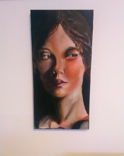 Zdjęcie oferty: Obraz portret ręcznie malowany akryl na płótnie 