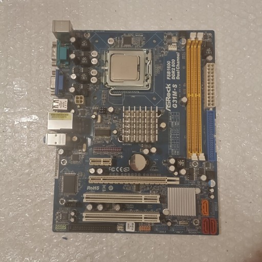Płyta główna AsRock G31MS + Core 2 Duo E8400 Ruda Śląska Kup teraz
