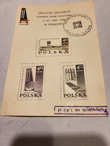 Zdjęcie oferty: Karta pocztowa z wizyty Jana Pawła II w Oświęcimiu