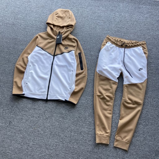 Nike Tech Fleece roz.S biały brąz bluza i spodnie Słupsk Kup teraz na Allegro Lokalnie