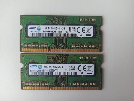 Zdjęcie oferty: Pamięć RAM samsung 4gb 1rx8 pc3l-12800s-11-13-b4  -2SZT - 8GB
