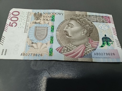 Zdjęcie oferty: Banknot 500 zł  Sobieski