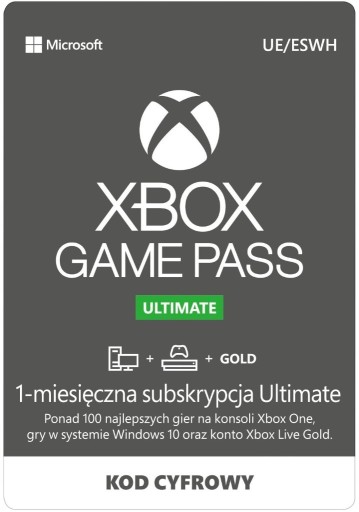 Zdjęcie oferty: XBOX GAME PASS ULTIMATE 1 MIESIĄC 30 DNI KOD/KLUCZ