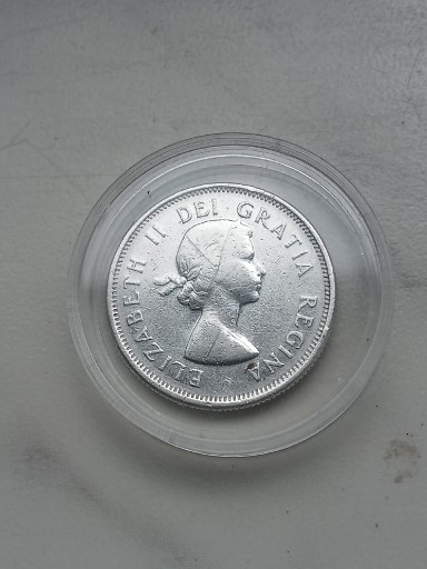 Zdjęcie oferty: Kanada 25 cent 1962 r Elżbieta srebro 