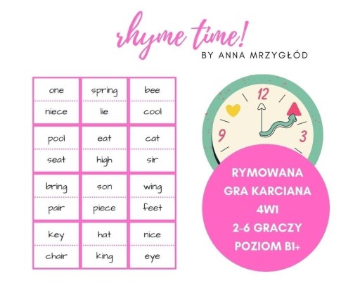 Zdjęcie oferty: rhyme time! rymowana gra karciana angielski 