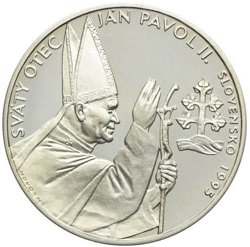 Zdjęcie oferty: moneta / medal srebro Słowacja, Jan Paweł II 1995