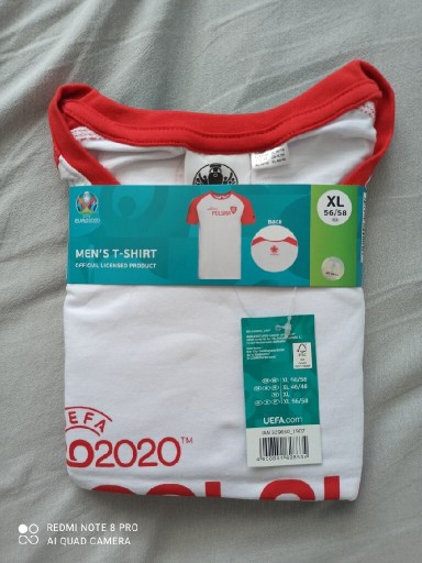 Zdjęcie oferty: T-shirt koszulka xl Biała euro 2020 bawełna