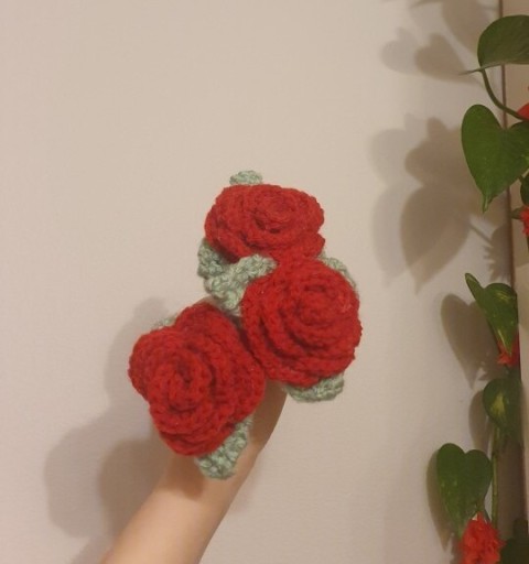 Zdjęcie oferty: Róże handmade czerwone 3 sztuki