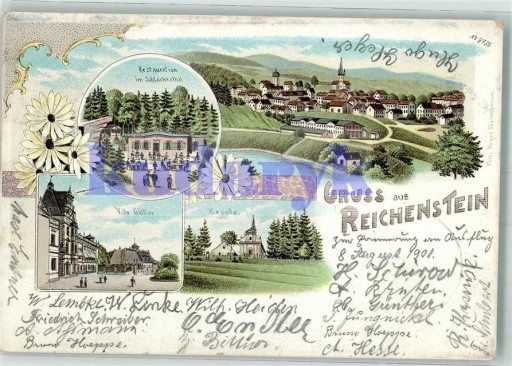 Zdjęcie oferty: ZŁOTY STOK Reichenstein  litografia 1901