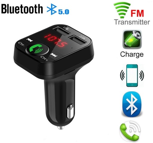 Zdjęcie oferty: Samochodowy transmiter FM MP3 Bluetooth 12V MP3 