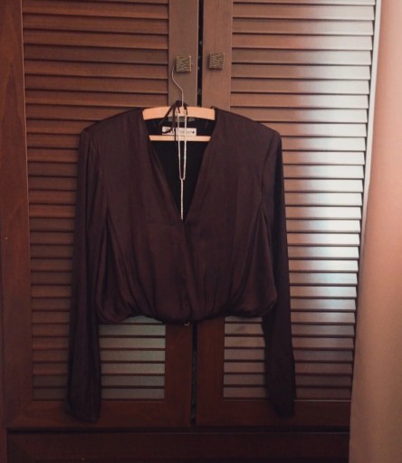Zdjęcie oferty: Zara brązowa bluzka cyrkonie 34 XS 
