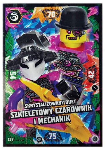 Zdjęcie oferty: Karta LEGO Ninjago S8 nr 137 Czarownik i Mechanik