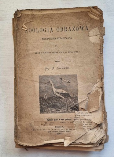 Zdjęcie oferty: Zoologia obrazowa Nowicki 1880
