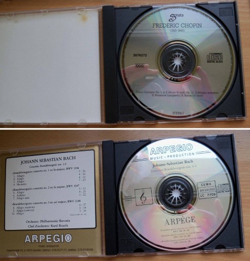 Zdjęcie oferty: Zestaw dwie płytki CD: J.S BACH i F. CHOPIN