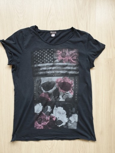 Zdjęcie oferty: T-Shirt Slim-Fit bawełniana H&M motyw metal USA