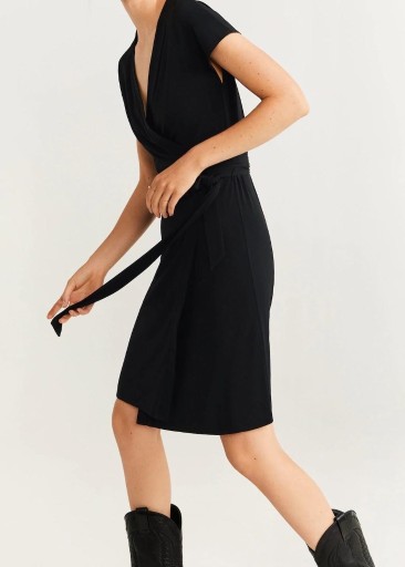 Zdjęcie oferty: Sukienka zakładana krótka czarna Mango 34 XS