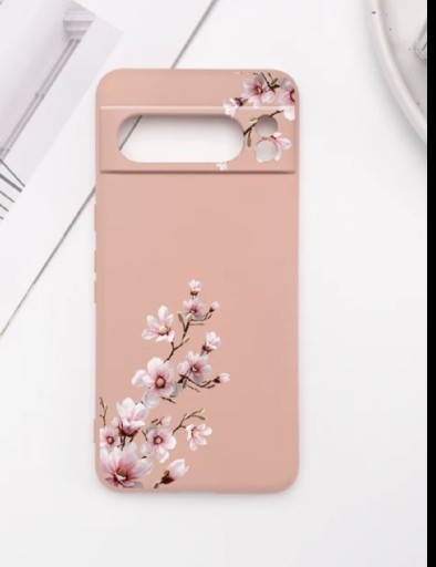 Zdjęcie oferty: Pixel 7 case z nadrukiem kwiatów kremowe i różowe 