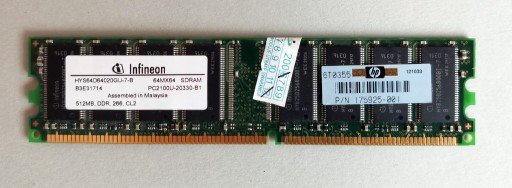 Zdjęcie oferty: Infineon HYS64D64020GU-7-B 512MB DDR-266MHz