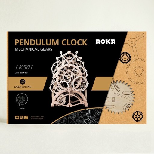 Zdjęcie oferty: Puzzle drewniane  mechaniczne  zegar 3D