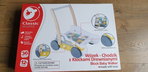 Zdjęcie oferty: Wózek Chodzik Pchacz drewniany Nowy Classic World