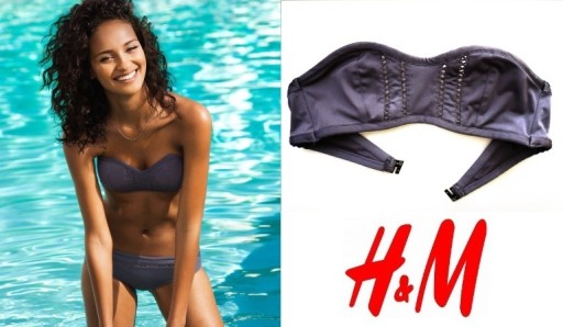 Zdjęcie oferty: Szara góra strój kąpielowy bikini kostium h&M 36 S