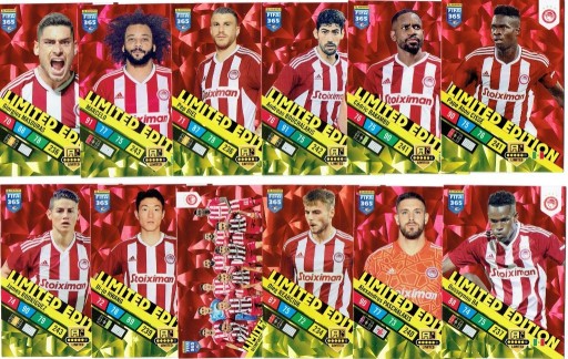 Zdjęcie oferty: KOMPLET 12 KART OLYMPIACOS LIMITED - FIFA 365 2023