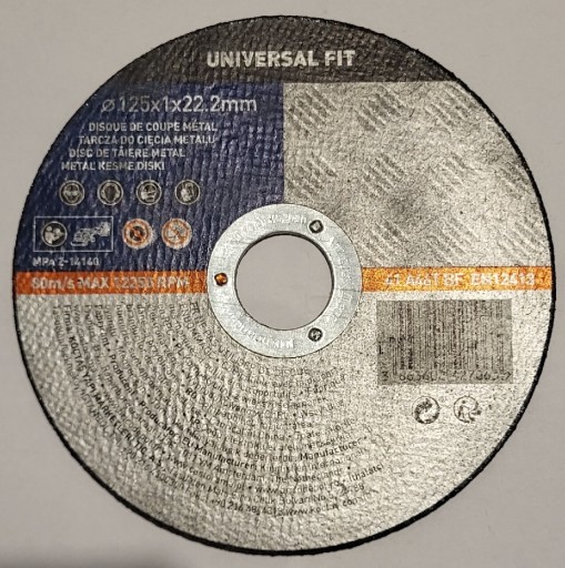 Zdjęcie oferty: Tarcza do cięcia metalu Universal fit 125 x 1 mm