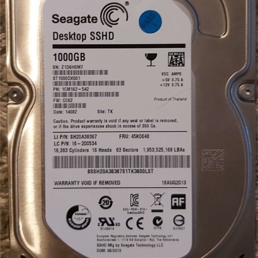 Zdjęcie oferty: Seagate Desktop SSHD 1000GB 1TB