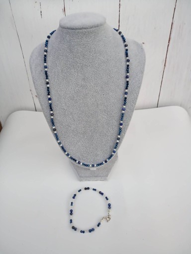 Zdjęcie oferty: Naszyjnik celebrytka z hematytu,agatu,lapis lazuli