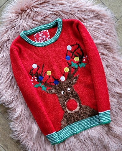 Zdjęcie oferty: Sweter świąteczny dziecięcy Renifer prezent 134