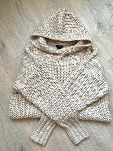Zdjęcie oferty: H&M Cudowny Długi gruby sweter z kapturem